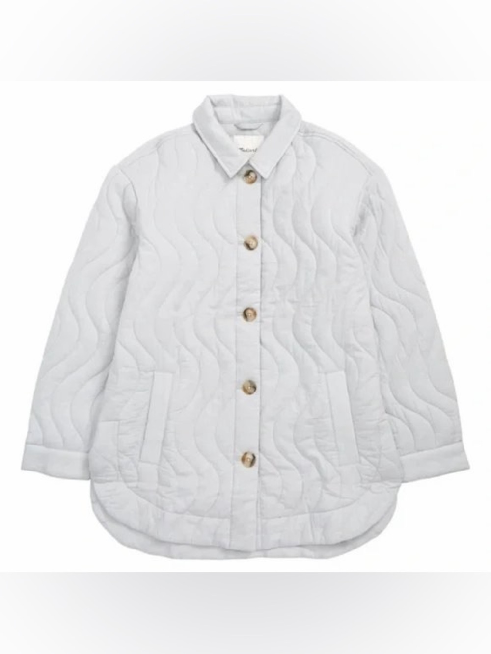 Madewell Quilted Button-Front Shacket Jacket